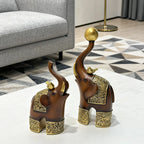 Wood Grain Animal Sculpture | Luxury Resin Ornament for Refined Interiors
