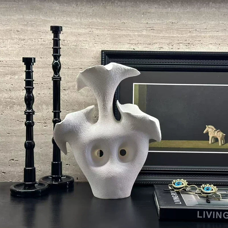 Organic Resin Sculptural Vase | Modern Luxury Home Décor