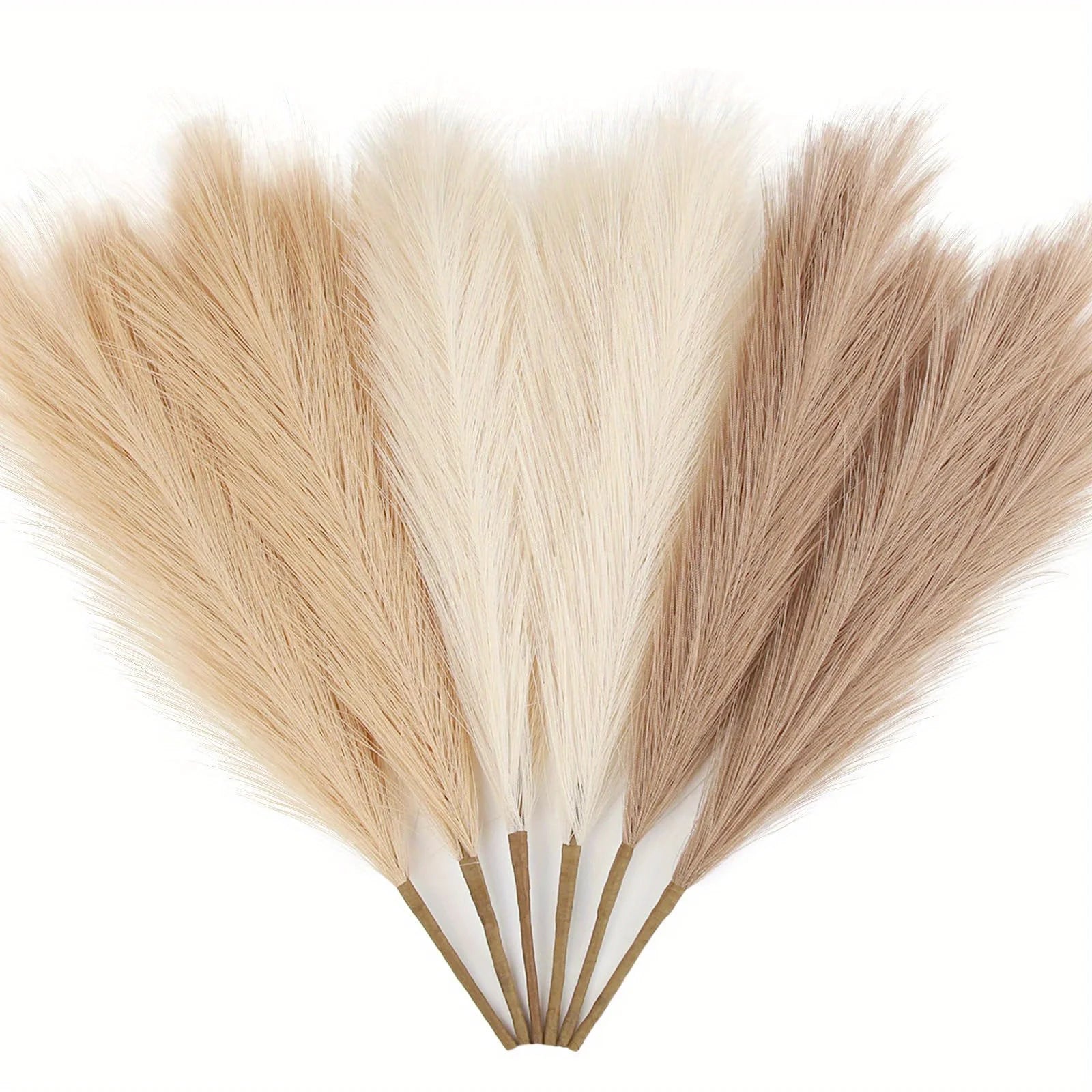 Six Pieces Artificial Pampas Grass For DIY Floral Arrangements Wedding Decor