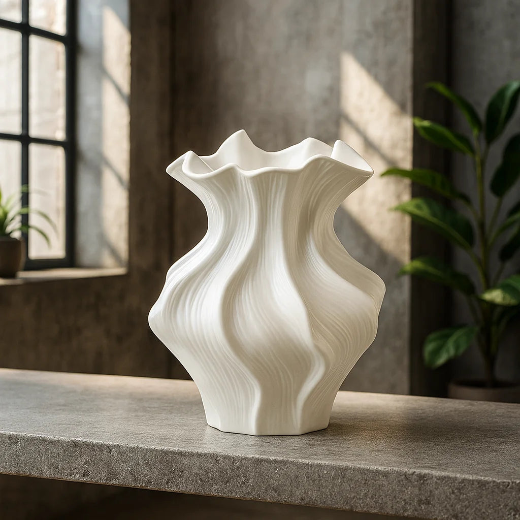 Artisan Black & White Ceramic Vase | Creative Luxury Home Décor