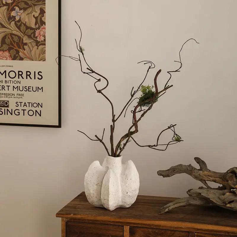 Handmade Matte Pottery Vase | Zen Retro Home Décor