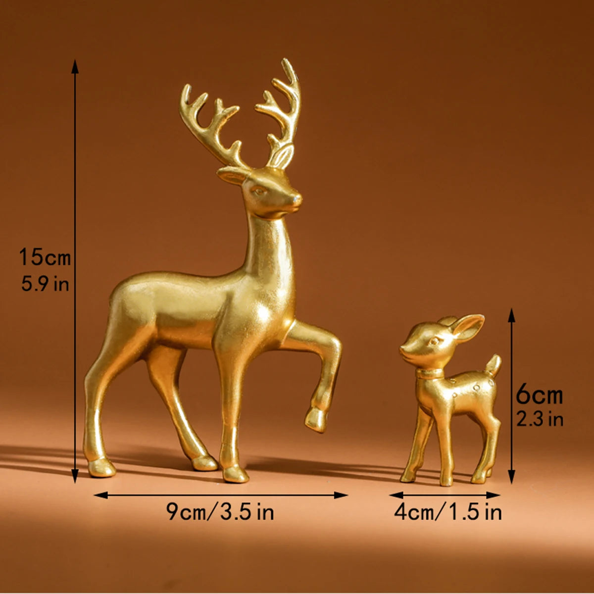 Charming Deer Figurine Set