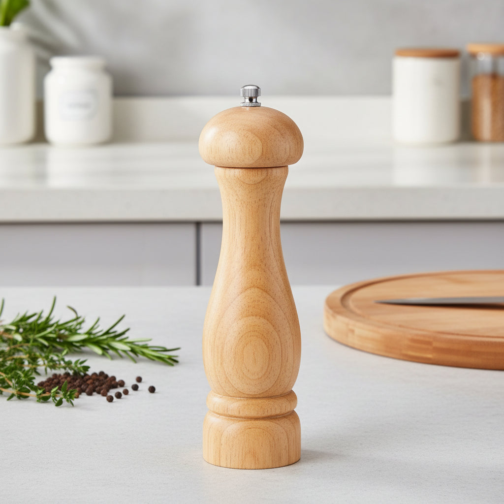 Oak Wood Salt & Pepper Mill | Manual Spice Grinder