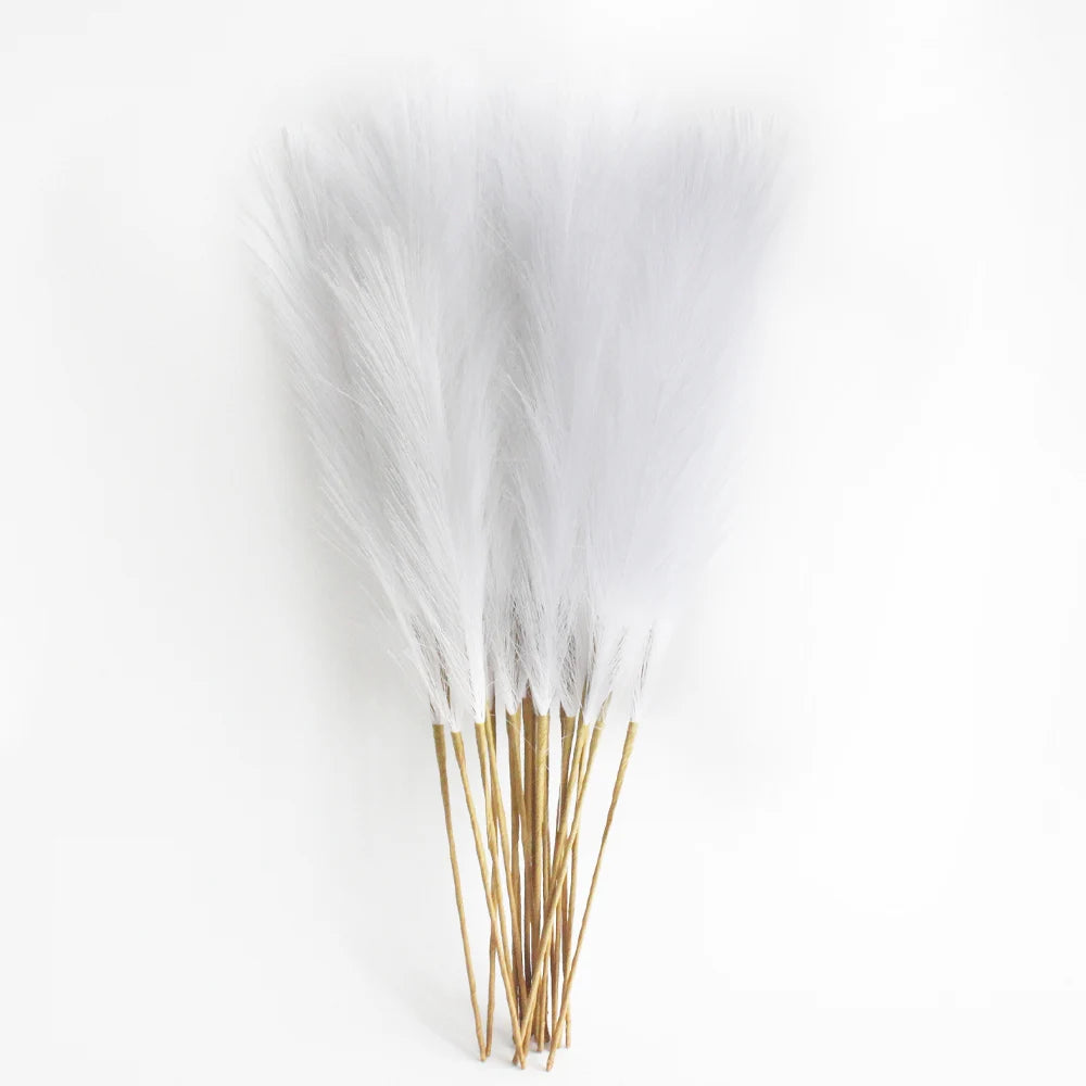 Six Pieces Artificial Pampas Grass For DIY Floral Arrangements Wedding Decor