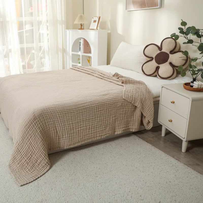 Baby Cotton 6 Layer Gauze Throw Blanket Waffle Weave Limited Edition