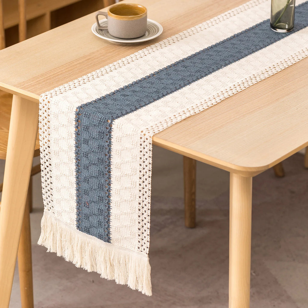 Elegant Cotton Linen Table Runner