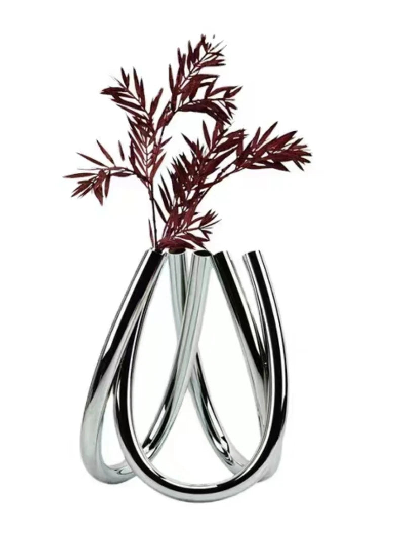 Sculptural Metal Vase | Luxury Modern Home Décor & Gift