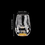 Baujiu Crystal Shot Glass Double Bottom Gold Foil Limited
