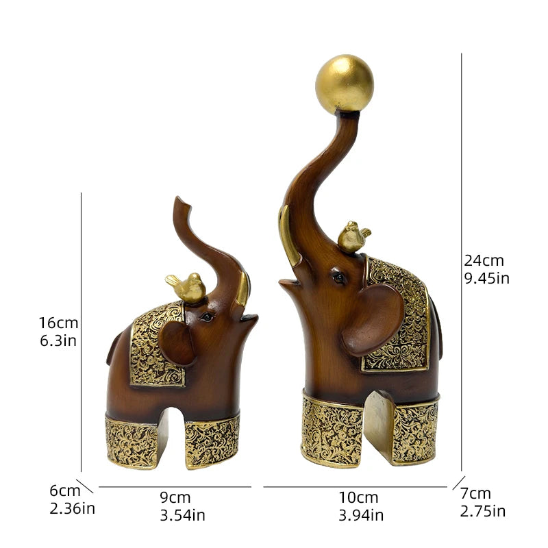 Wood Grain Animal Sculpture | Luxury Resin Ornament for Refined Interiors