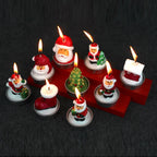 Christmas Tree Scented Candle Handmade Santa Claus Cute Soy Wax Candles Snowman Wedding Candles Home Decoration Party Xmas Gifts