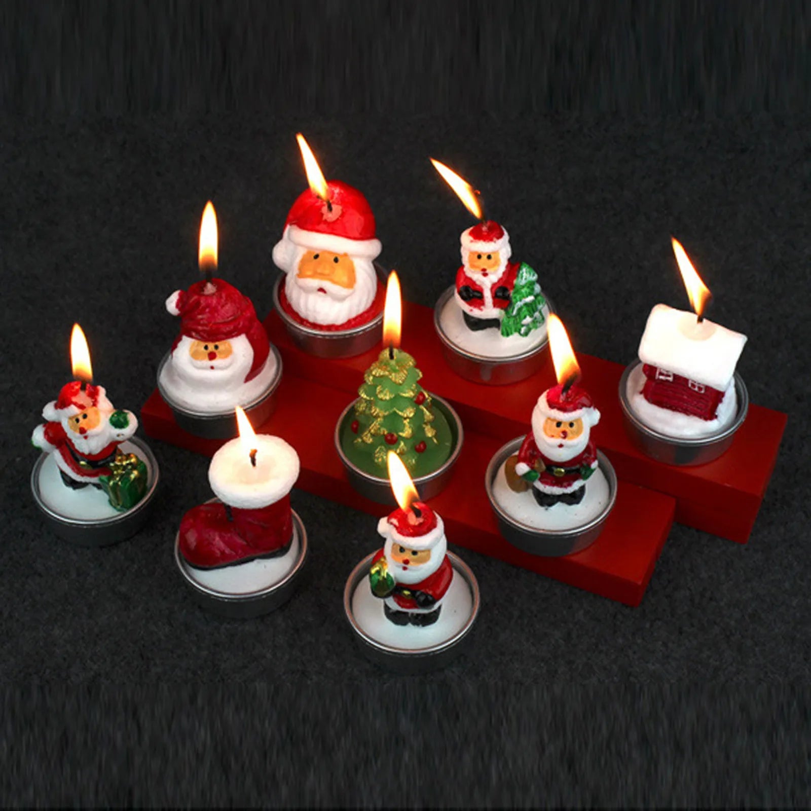 Christmas Tree Scented Candle Handmade Santa Claus Cute Soy Wax Candles Snowman Wedding Candles Home Decoration Party Xmas Gifts