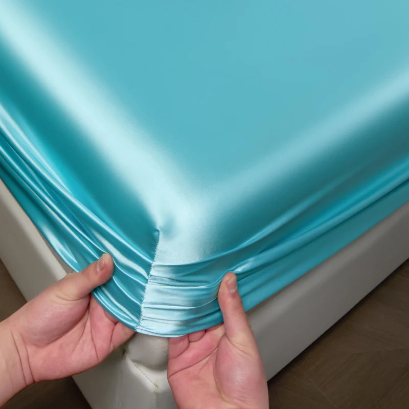 Lan Duo Mao Luxury Satin Fitted Sheet Elite Rayon Finish