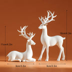 Charming Deer Figurine Set