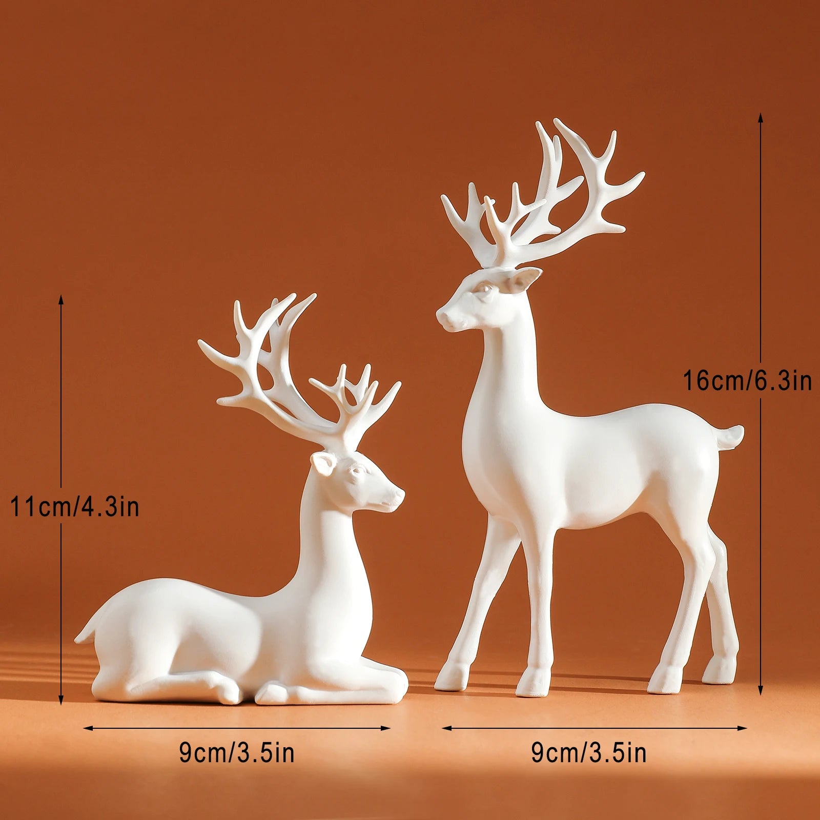 Charming Deer Figurine Set