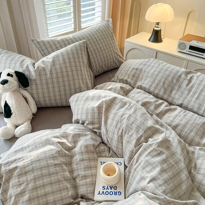 Cozy Plaid Duvet Cover Set