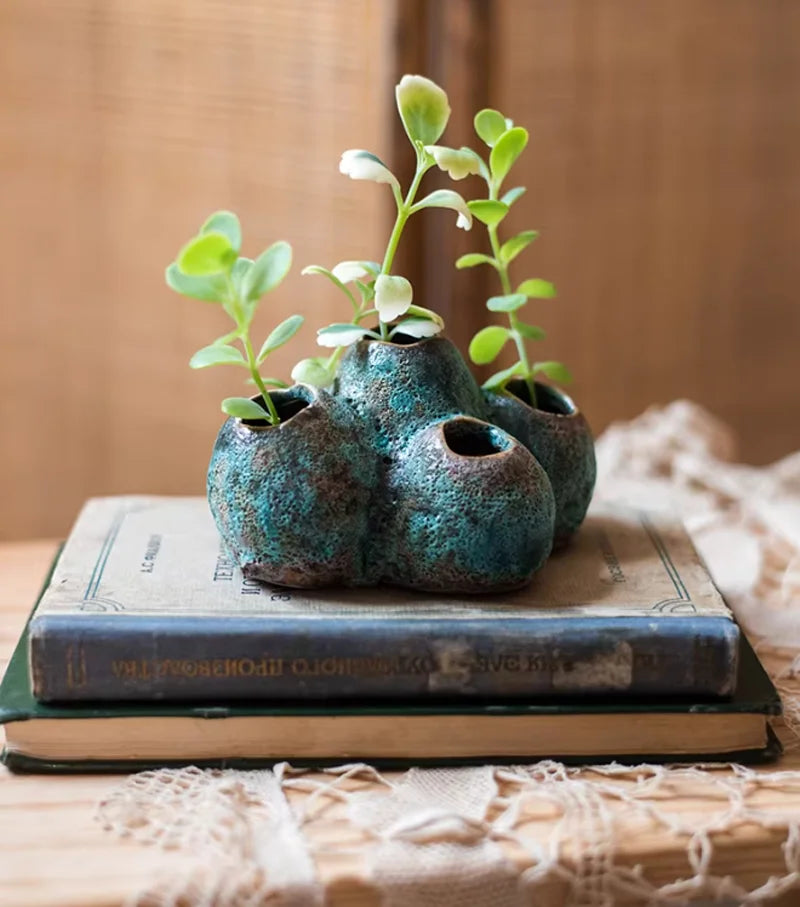 Zen Barnacle Pottery Vase | Wabi-Sabi Home Décor