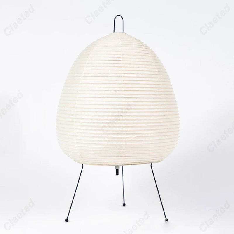 Japanese Design Paper Table Lamp Tripod Rice Paper Table Lamp Japanese Style Lantern Lamp Led Desk Lamp for Bedroom