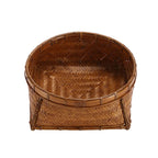 Creative Handwoven Bamboo Fruit Tray Japanese Style Storage Basket Rattan Snack Dish Dry Fruit Organizer Box for Home Decor