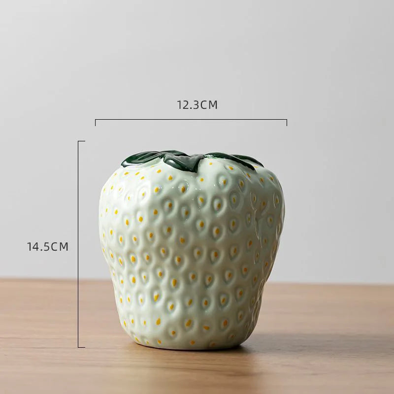 Strawberry Ceramic Sculptural Vase | Playful Luxury Home Décor