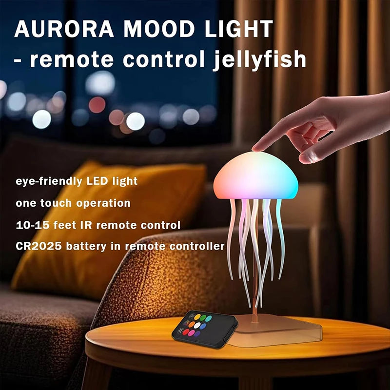 LED Jellyfish Lamp with 9 Tentacles & Remote Control