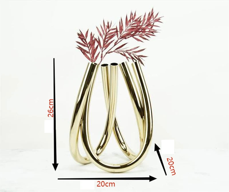 Sculptural Metal Vase | Luxury Modern Home Décor & Gift