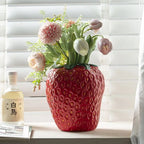 Strawberry Ceramic Sculptural Vase | Playful Luxury Home Décor