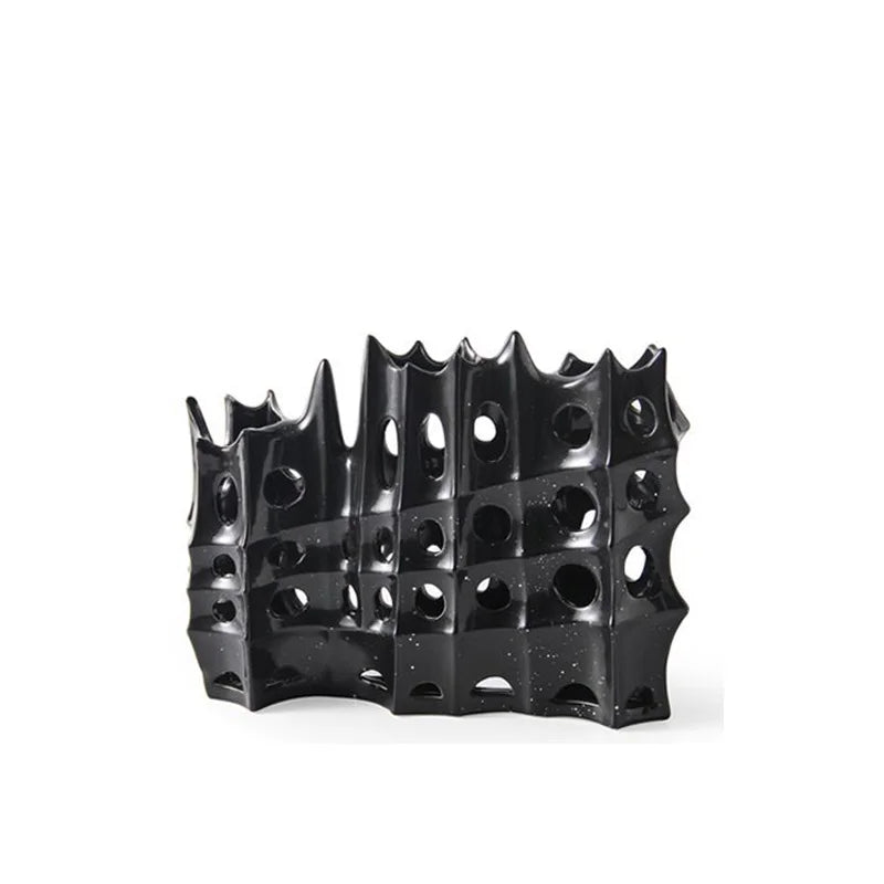 Hollow Composite Art Vase | Large Open-Form Luxury Décor