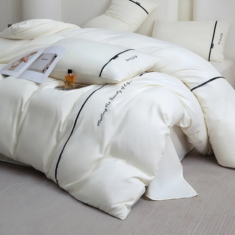 Elegant Embroidered Cotton Bedding Set