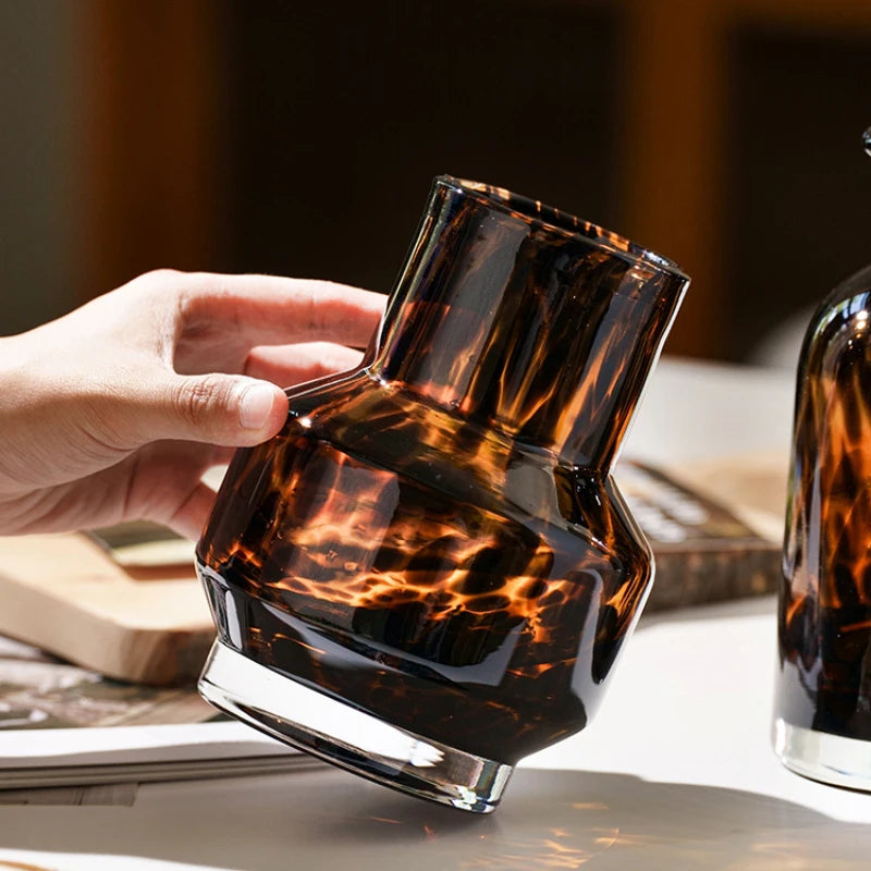 Leopard-Print Glass Vase | Bold Luxury Home Décor Statement Piece