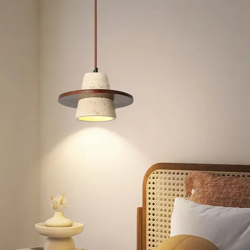 Brandless Yellow Cave Stone Bedside Pendant Light Wabi Sabi Ltd