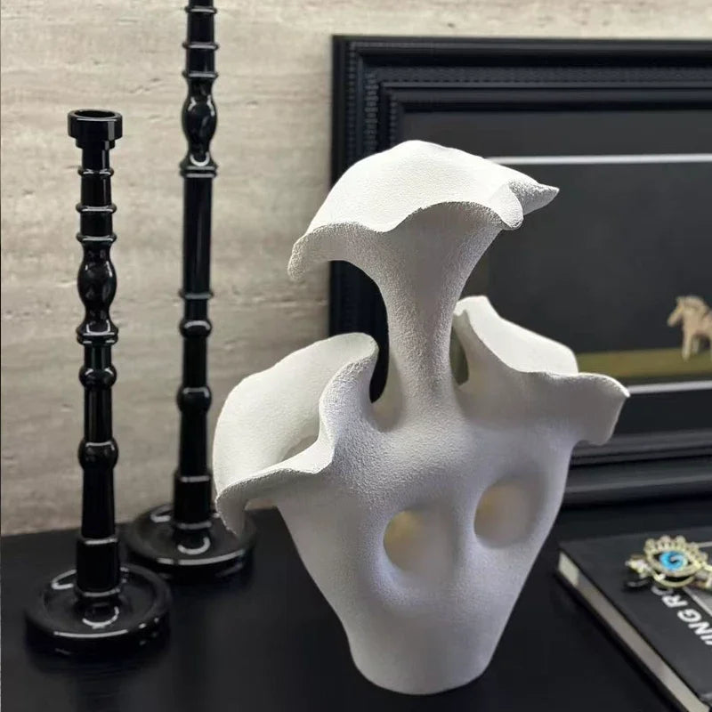 Organic Resin Sculptural Vase | Modern Luxury Home Décor