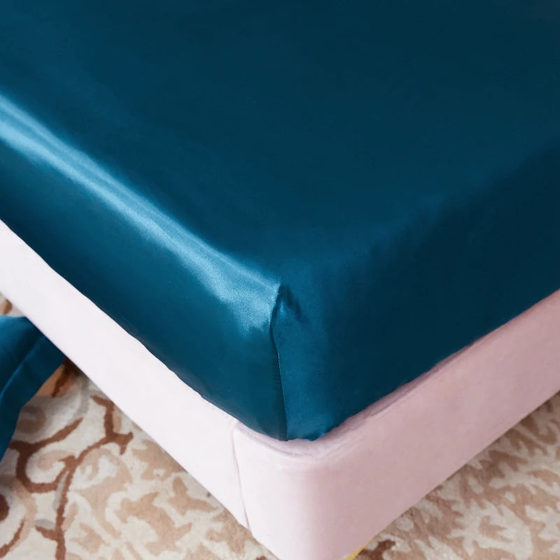 Cha Yu Paicn Satin Fitted Sheet 90x200 Hotel Collection