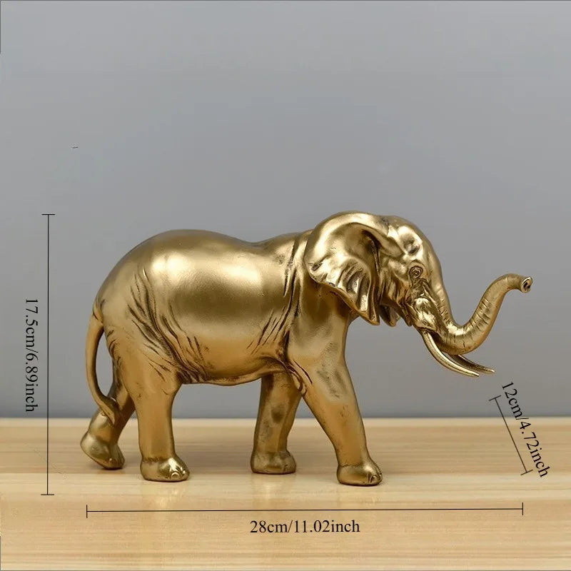 Sculptural Elephant Figurine | Luxury Resin Statue for Home Décor & Gifting