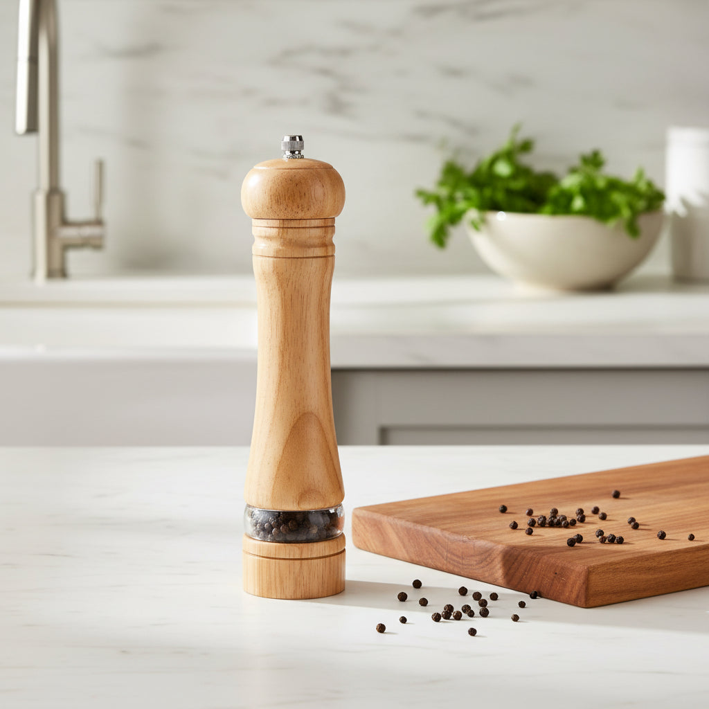 Oak Wood Salt & Pepper Mill | Manual Spice Grinder