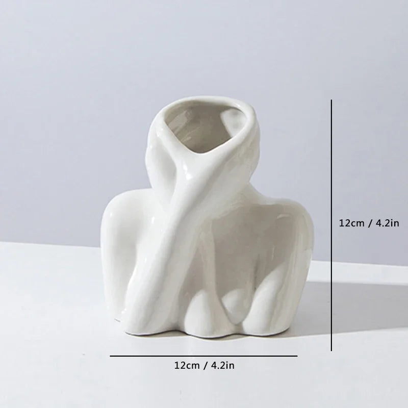 Elegant Ceramic Face Vases