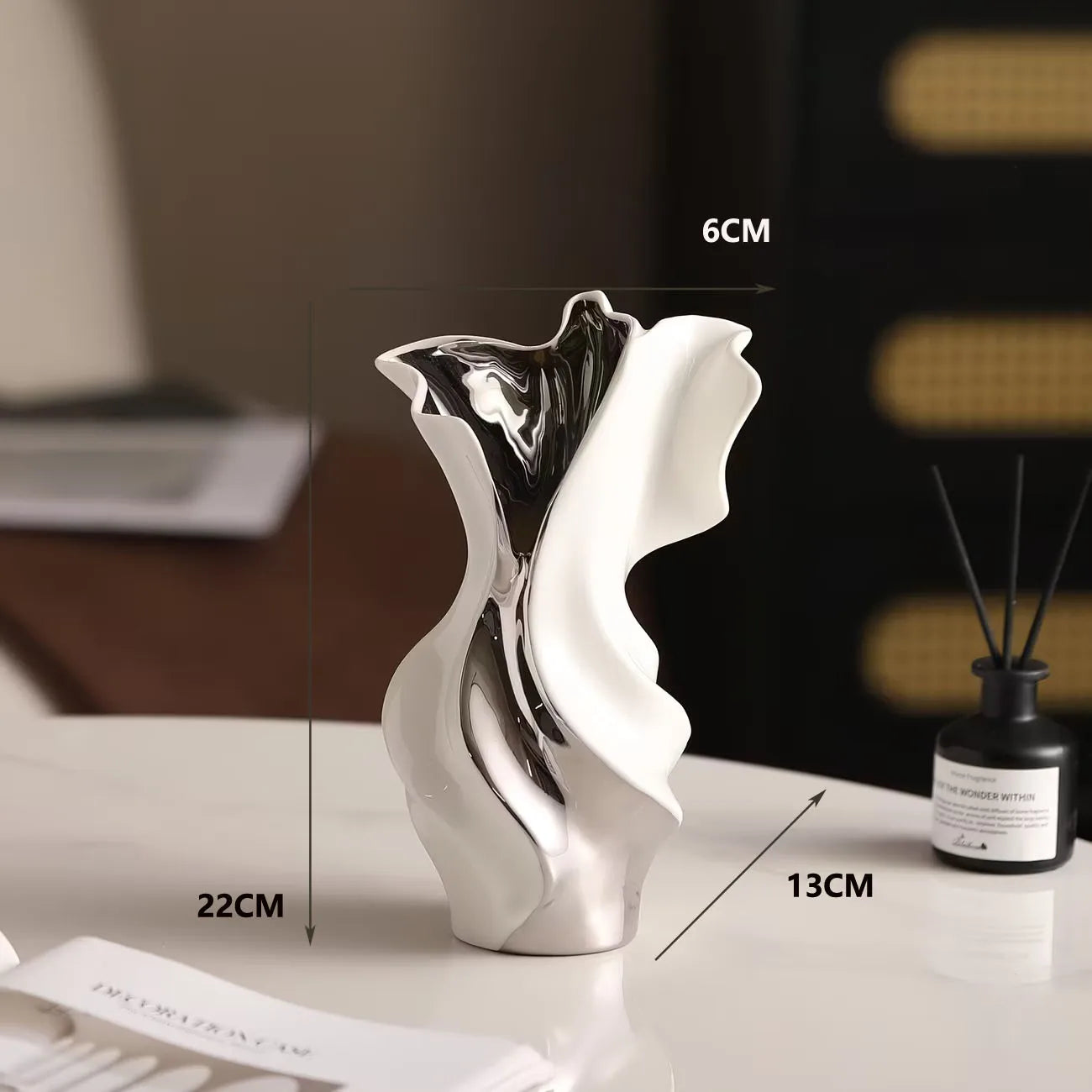 Artisan Black & White Ceramic Vase | Creative Luxury Home Décor
