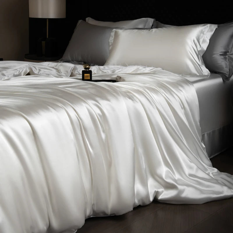 Xiao Qi Qi Satin Duvet Cover Solid Colour Rayon Lux Edition