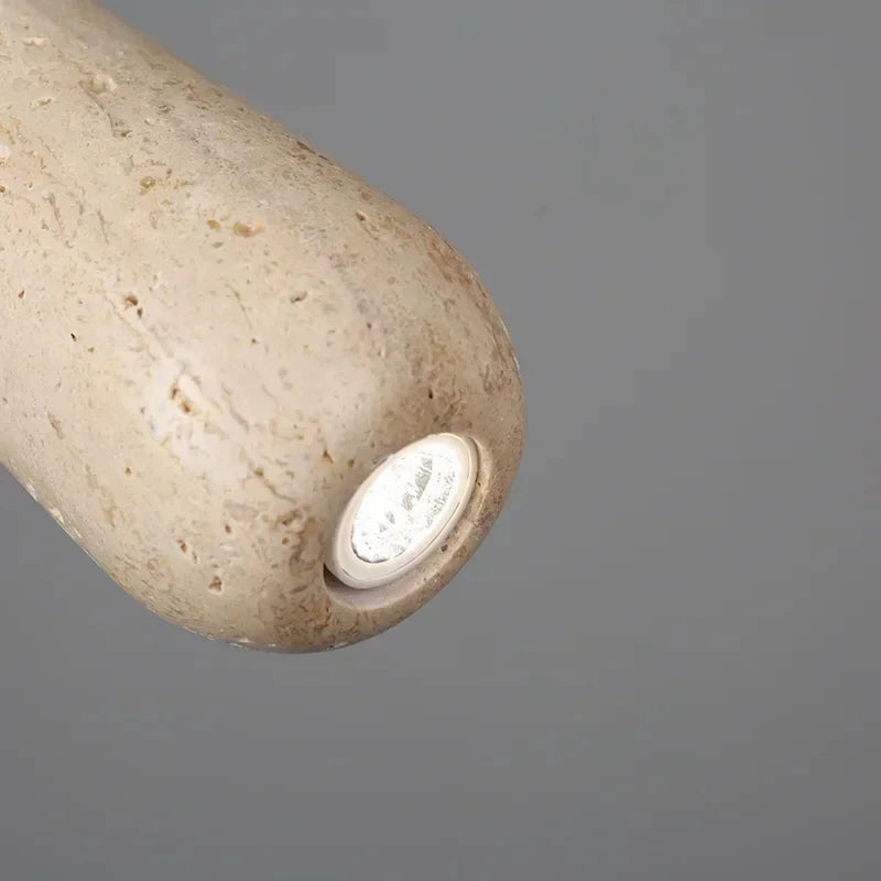 New Retro LED Japanese Cave Stone Chandelier Warm Amber Glow Limited Edition