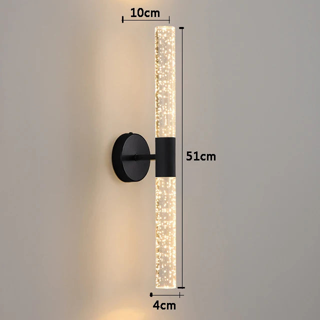 Crystal Rod LED Wall Sconce — Nordic Bubbles