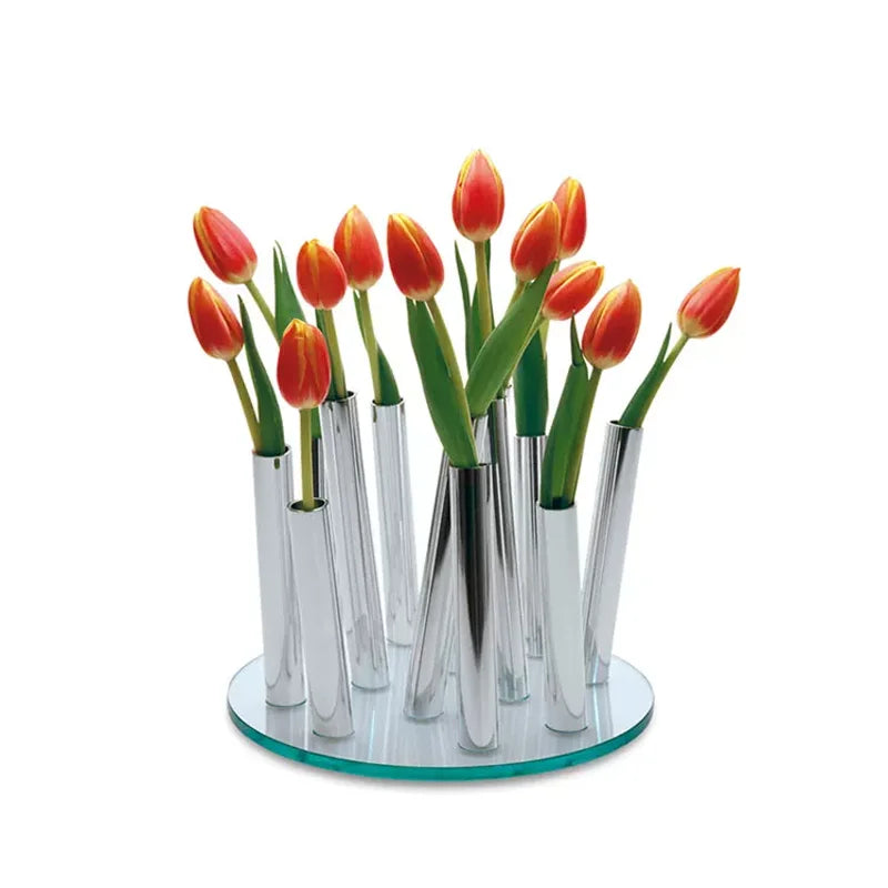 Acrylic & Stainless Steel Statement Vase | Hotel-Grade Luxury Décor