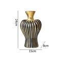 Electroplated Ceramic Vase | Black & Gold Minimalist Vessel for Luxury Interiors