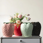 Strawberry Ceramic Sculptural Vase | Playful Luxury Home Décor