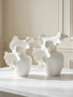 Sculptural Petal Porcelain Vase | Luxury Home Décor Statement Piece