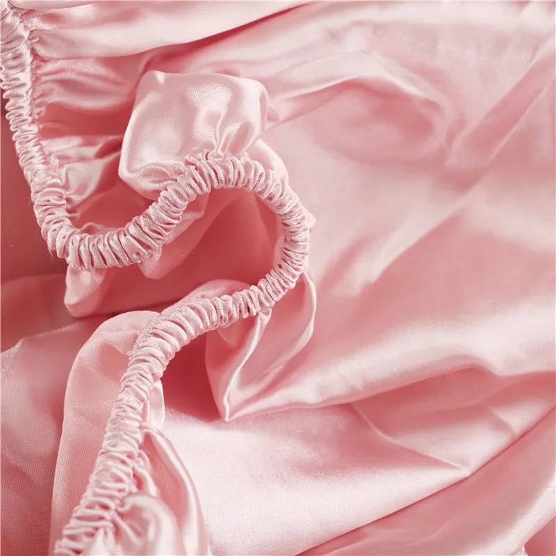 Cha Yu Paicn Satin Fitted Sheet 90x200 Hotel Collection