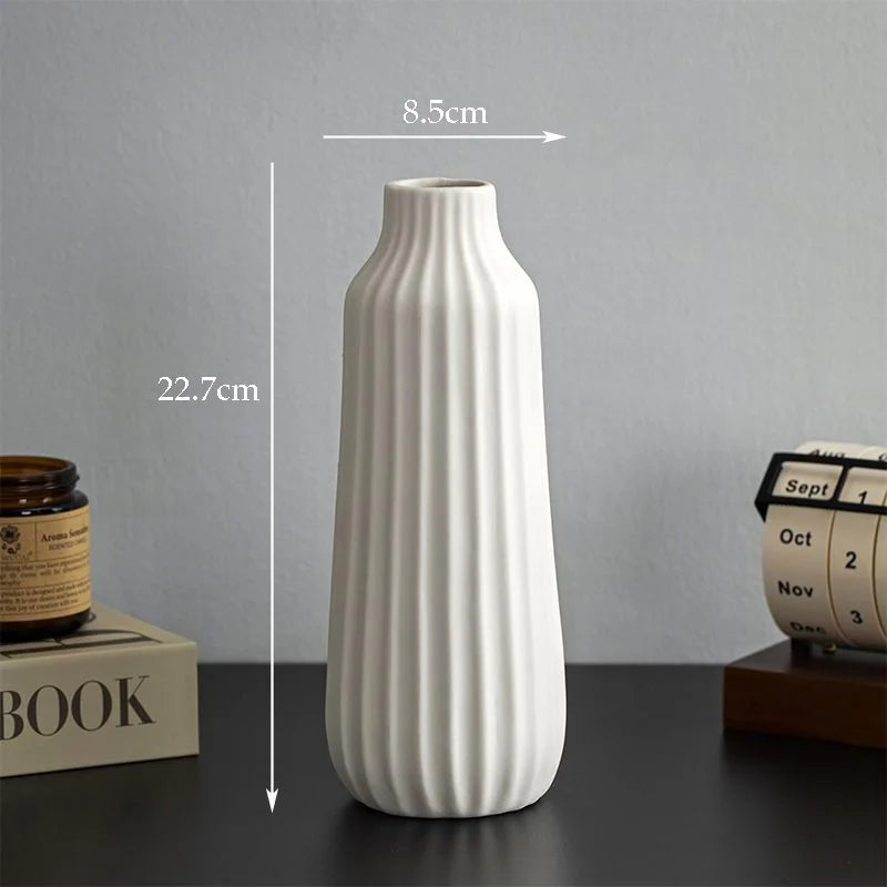 Pure White Ceramic Vase | Timeless Minimalist Home Décor