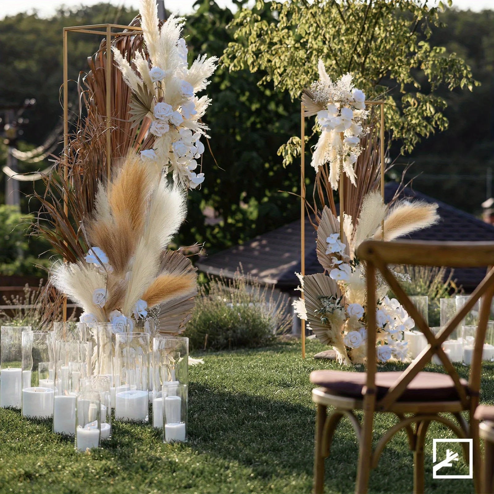 Six Pieces Artificial Pampas Grass For DIY Floral Arrangements Wedding Decor
