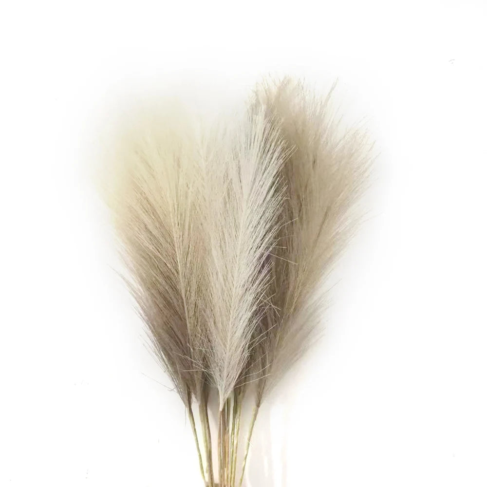 Six Pieces Artificial Pampas Grass For DIY Floral Arrangements Wedding Decor