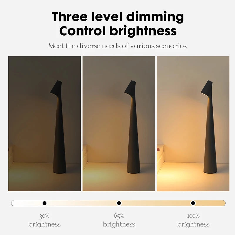 Portable LED Table Lamp USB Rechargeable Desk Light Creative Decorative Lighting Night Lamps Atmosphere Desktop Decor Light