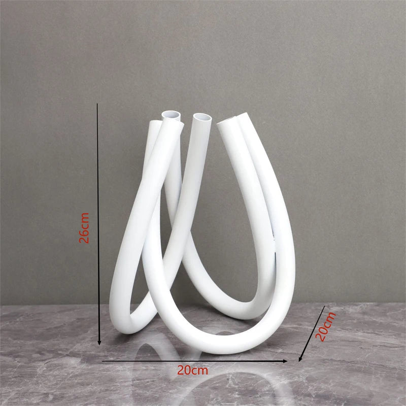 Sculptural Metal Vase | Luxury Modern Home Décor & Gift