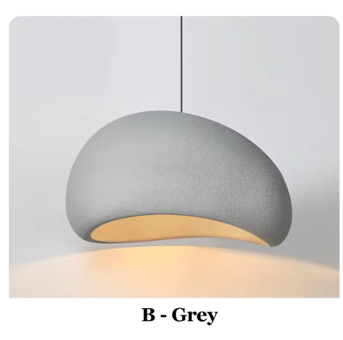 Wabi-Sabi Pendant Light | Modern LED Chandelier | White & Grey | 30–60cm